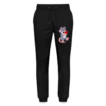 Maus Braut Schleier Hochzeit - Stanley/Stella Unisex Bio Jogginghose Mover  - Schwarz - Vorne - Marisol (170cm) & Nik (191cm)