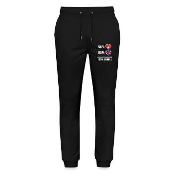 Grande-Bretagne et Suisse 100% Awesome Flag - Pantalon de jogging bio MOVER Stanley/Stella unisexe - noir - Devant - Marisol (170cm) & Nik (191cm)