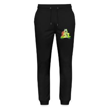 Turtle Scooter - Stanley/Stella Mover Unisex Organic Jogging Trousers - black - Front - Marisol (170cm) & Nik (191cm)