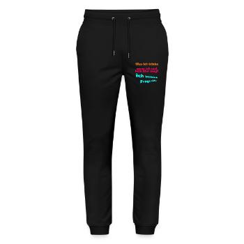 Was ich trinke, wenn ich mal kein Bier mag? - Stanley/Stella Unisex Bio Jogginghose Mover  - Schwarz - Vorne - Marisol (170cm) & Nik (191cm)