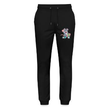 Rat Bicycle - Stanley/Stella Mover Unisex Organic Jogging Trousers - black - Front - Marisol (170cm) & Nik (191cm)