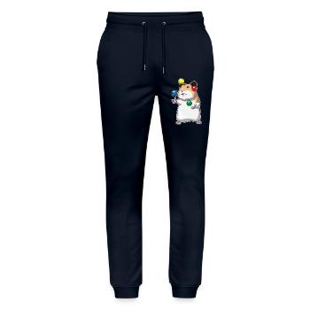 Hamster Jongleur Jonglieren - Stanley/Stella Unisex Bio Jogginghose Mover  - Navy - Vorne - Marisol (170cm) & Nik (191cm)