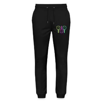 Padel Racket Setback Player Padel Game - Stanley/Stella Mover Unisex Organic Jogging Trousers - black - Front - Marisol (170cm) & Nik (191cm)