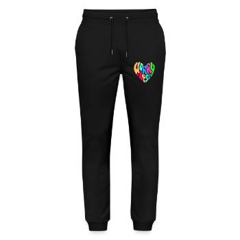 Worry less is the advice # - Stanley/Stella Mover Unisex Organic Jogging Trousers - black - Front - Marisol (170cm) & Nik (191cm)