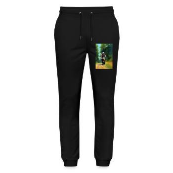 Motocross Riding - Stanley/Stella Mover Unisex Organic Jogging Trousers - black - Front - Marisol (170cm) & Nik (191cm)