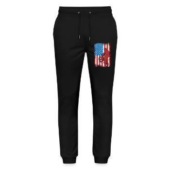 BMX USA - Stanley/Stella Mover Unisex Organic Jogging Trousers - black - Front - Marisol (170cm) & Nik (191cm)