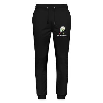 Sports Racket Balls Statement Padel Padel Game - Stanley/Stella Mover Unisex Organic Jogging Trousers - black - Front - Marisol (170cm) & Nik (191cm)