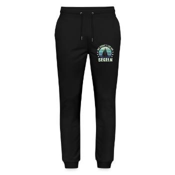 Segeln Segelboot - Stanley/Stella Unisex Bio Jogginghose Mover  - Schwarz - Vorne - Marisol (170cm) & Nik (191cm)