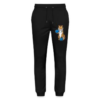 Tiger Boxer Boxing Gloves Boxing - Stanley/Stella Mover Unisex Organic Jogging Trousers - black - Front - Marisol (170cm) & Nik (191cm)