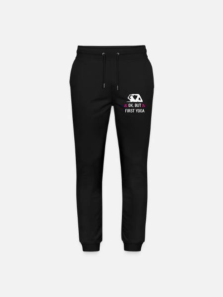 Ok, But First Yoga - Stanley/Stella Mover Unisex Organic Jogging Trousers - black