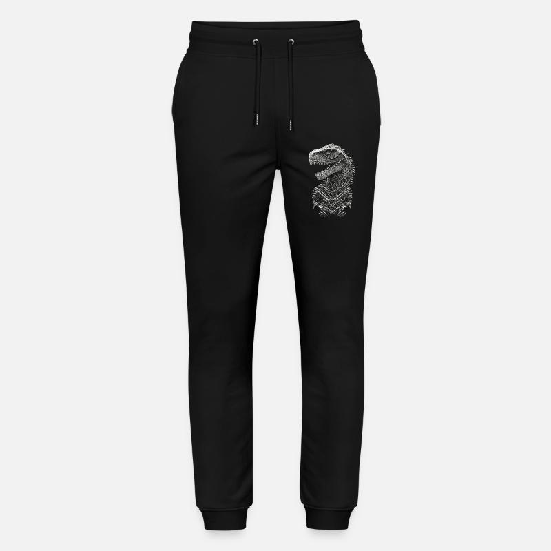 Porträt eines T-Rex-Dinosauriers - Stanley/Stella Unisex Bio Jogginghose Mover - Schwarz