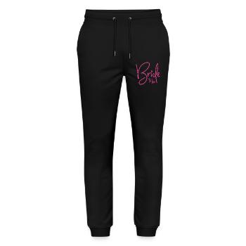 Bride to be - Stanley/Stella Unisex Bio Jogginghose Mover  - Schwarz - Vorne - Marisol (170cm) & Nik (191cm)