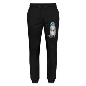 Été pour la baignée de natation des ratons laveurs - Pantalon de jogging bio MOVER Stanley/Stella unisexe - noir - Devant - Marisol (170cm) & Nik (191cm)