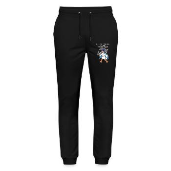 Nordsee Spruch - Stanley/Stella Unisex Bio Jogginghose Mover  - Schwarz - Vorne - Marisol (170cm) & Nik (191cm)
