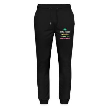 Ultra Runner - Intrépide. Implacable. Imparable. - Pantalon de jogging bio MOVER Stanley/Stella unisexe - noir - Devant - Marisol (170cm) & Nik (191cm)