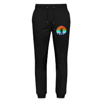 Mountaintops, mountaineering, hiking, hiking - Stanley/Stella Mover Unisex Organic Jogging Trousers - black - Front - Marisol (170cm) & Nik (191cm)