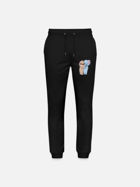 Sloth and koala hugging - hug - Stanley/Stella Mover Unisex Organic Jogging Trousers - black