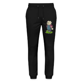 Coiffeur pour chien Ciseaux - Pantalon de jogging bio MOVER Stanley/Stella unisexe - noir - Devant - Marisol (170cm) & Nik (191cm)