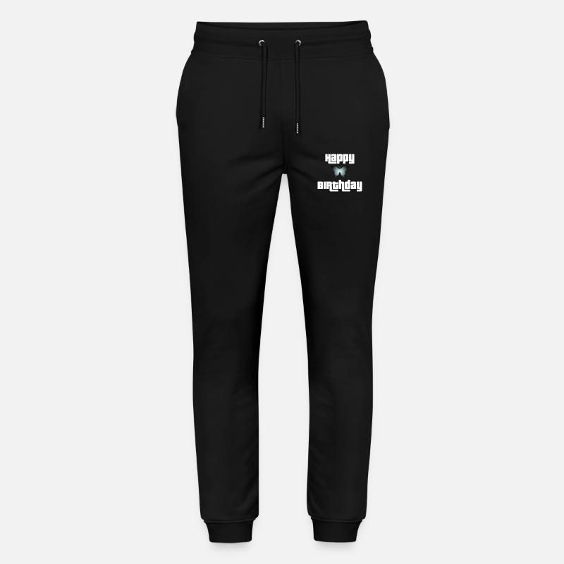 Joyeux anniversaire Butterfly Design - Pantalon de jogging bio MOVER Stanley/Stella unisexe - noir