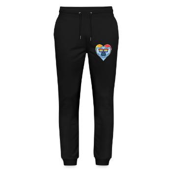 Rainbow - Koala with glasses and heart - Stanley/Stella Mover Unisex Organic Jogging Trousers - black - Front - Marisol (170cm) & Nik (191cm)
