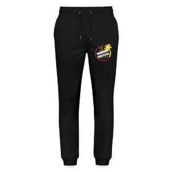 festival, summer festival, beach party - Pantalon de jogging bio MOVER Stanley/Stella unisexe - noir - Devant - Marisol (170cm) & Nik (191cm)