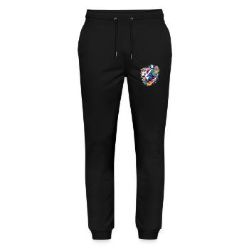 Volleyball - Stanley/Stella Mover Unisex Organic Jogging Trousers - black - Front - Marisol (170cm) & Nik (191cm)