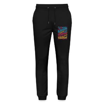 Sicilia t-shirt futtitinni t-shirt word cloud t-shirt - Stanley/Stella Mover Unisex Organic Jogging Trousers - black - Front - Marisol (170cm) & Nik (191cm)