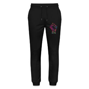 LGBTQIA+ T-shirt Poing Nuage de mots Gay Pride LGBT - Pantalon de jogging bio MOVER Stanley/Stella unisexe - noir - Devant - Marisol (170cm) & Nik (191cm)