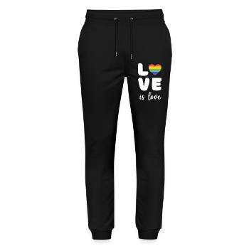 Pride Month - Liebe ist Liebe - Stanley/Stella Unisex Bio Jogginghose Mover  - Schwarz - Vorne - Marisol (170cm) & Nik (191cm)