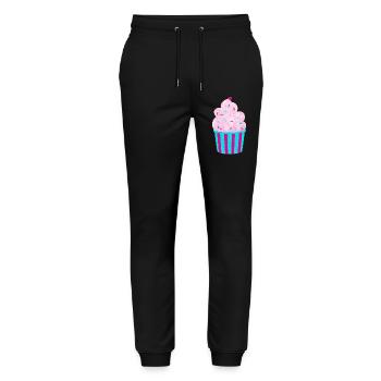 Icecream Cup Deko Eis Streifen Sommer Fun Fan - Stanley/Stella Unisex Bio Jogginghose Mover  - Schwarz - Vorne - Marisol (170cm) & Nik (191cm)