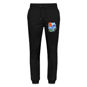 8th Birthday Motif Dolphin - eight years - Stanley/Stella Mover Unisex Organic Jogging Trousers - black - Front - Marisol (170cm) & Nik (191cm)