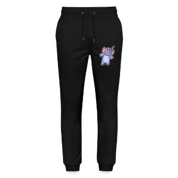 Cute little elephant - Stanley/Stella Mover Unisex Organic Jogging Trousers - black - Front - Marisol (170cm) & Nik (191cm)