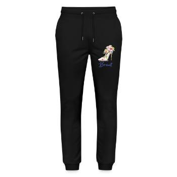 Braut - Stanley/Stella Unisex Bio Jogginghose Mover  - Schwarz - Vorne - Marisol (170cm) & Nik (191cm)