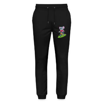 Mouse Bike - Stanley/Stella Mover Unisex Organic Jogging Trousers - black - Front - Marisol (170cm) & Nik (191cm)
