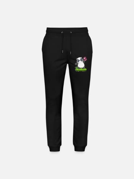 Panda Book - Stanley/Stella Mover Unisex Organic Jogging Trousers - black