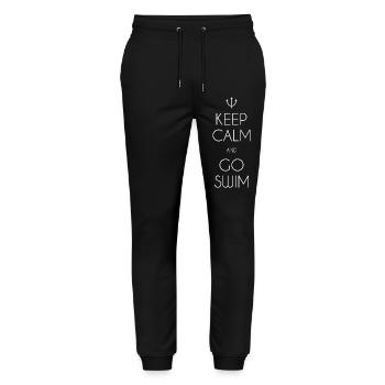 Keep Calm and Go Swim - Stanley/Stella Unisex Bio Jogginghose Mover  - Schwarz - Vorne - Marisol (170cm) & Nik (191cm)