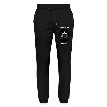 Born to Grill white - Stanley/Stella Mover Unisex Organic Jogging Trousers - black - Front - Marisol (170cm) & Nik (191cm)
