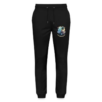 Eight arms, a stylish hat, octopus - Stanley/Stella Mover Unisex Organic Jogging Trousers - black - Front - Marisol (170cm) & Nik (191cm)