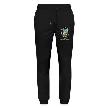 Crazy warrior with sword for peace of kingdo - Stanley/Stella Mover Unisex Organic Jogging Trousers - black - Front - Marisol (170cm) & Nik (191cm)
