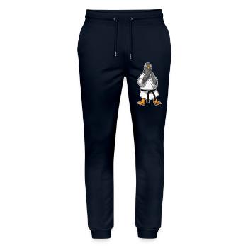 Penguin Karate Arts Martiaux - Pantalon de jogging bio MOVER Stanley/Stella unisexe - marine - Devant - Marisol (170cm) & Nik (191cm)
