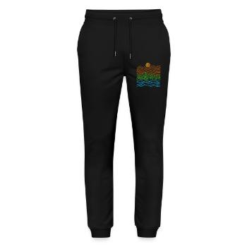 Paysage étrange - Pantalon de jogging bio MOVER Stanley/Stella unisexe - noir - Devant - Marisol (170cm) & Nik (191cm)