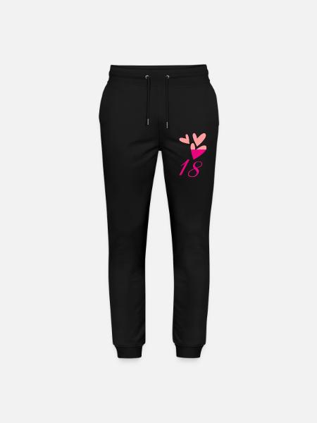 18. 18 ANNI. 18° ANNIVERSARIO. COMPLEANNO 18 ANNI. - Pantaloni da jogger unisex ed ecologici Mover di Stanley/Stella - nero