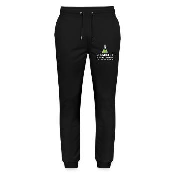 Chemistry, it's like cooking - Stanley/Stella Mover Unisex Organic Jogging Trousers - black - Front - Marisol (170cm) & Nik (191cm)