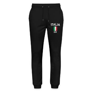 Italia flag - Stanley/Stella Mover Unisex Organic Jogging Trousers - black - Front - Marisol (170cm) & Nik (191cm)