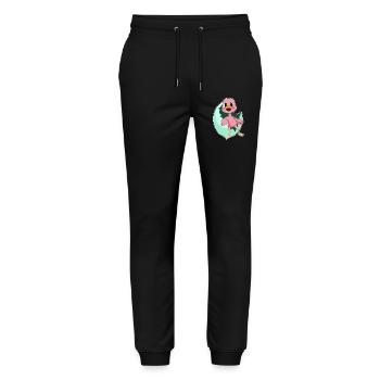 Flamingo Ei - Stanley/Stella Unisex Bio Jogginghose Mover  - Schwarz - Vorne - Marisol (170cm) & Nik (191cm)