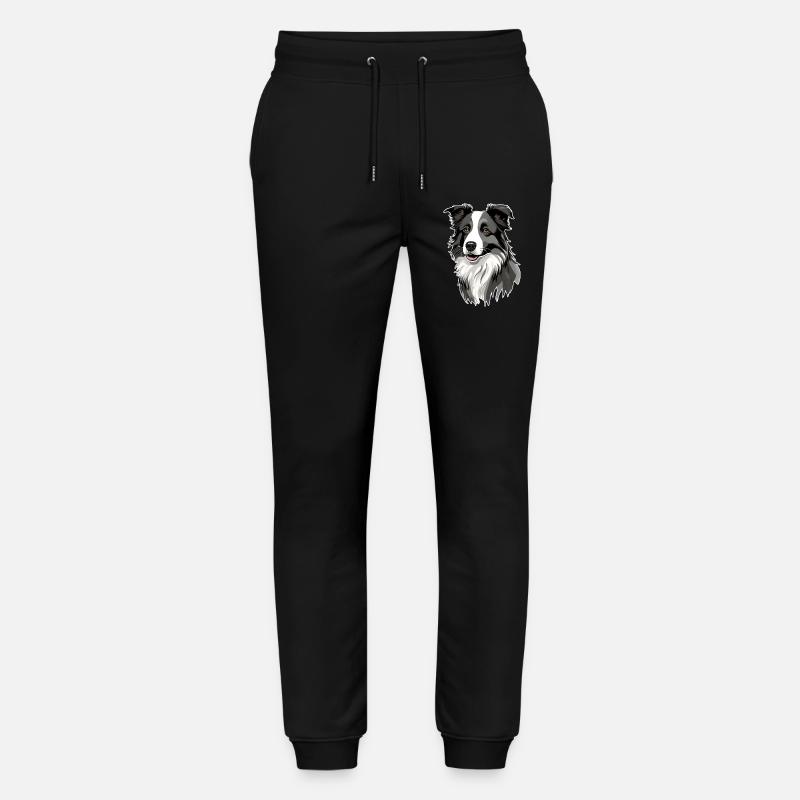 Border Collie - Stanley/Stella Unisex Bio Jogginghose Mover  - Schwarz
