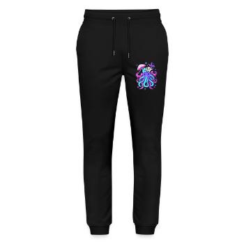 kawaii octopus otaku octopus squid - Stanley/Stella Mover Unisex Organic Jogging Trousers - black - Front - Marisol (170cm) & Nik (191cm)