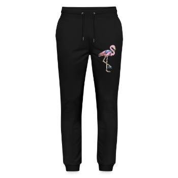 Culturiste Flamingo Bodybuilding avec haltères - Pantalon de jogging bio MOVER Stanley/Stella unisexe - noir - Devant - Marisol (170cm) & Nik (191cm)