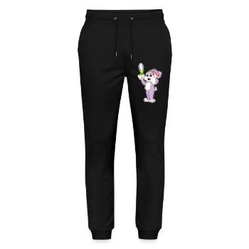 Ciseaux de coiffeur lapin - Pantalon de jogging bio MOVER Stanley/Stella unisexe - noir - Devant - Marisol (170cm) & Nik (191cm)