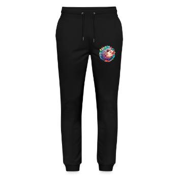 Igel - Stanley/Stella Unisex Bio Jogginghose Mover  - Schwarz - Vorne - Marisol (170cm) & Nik (191cm)